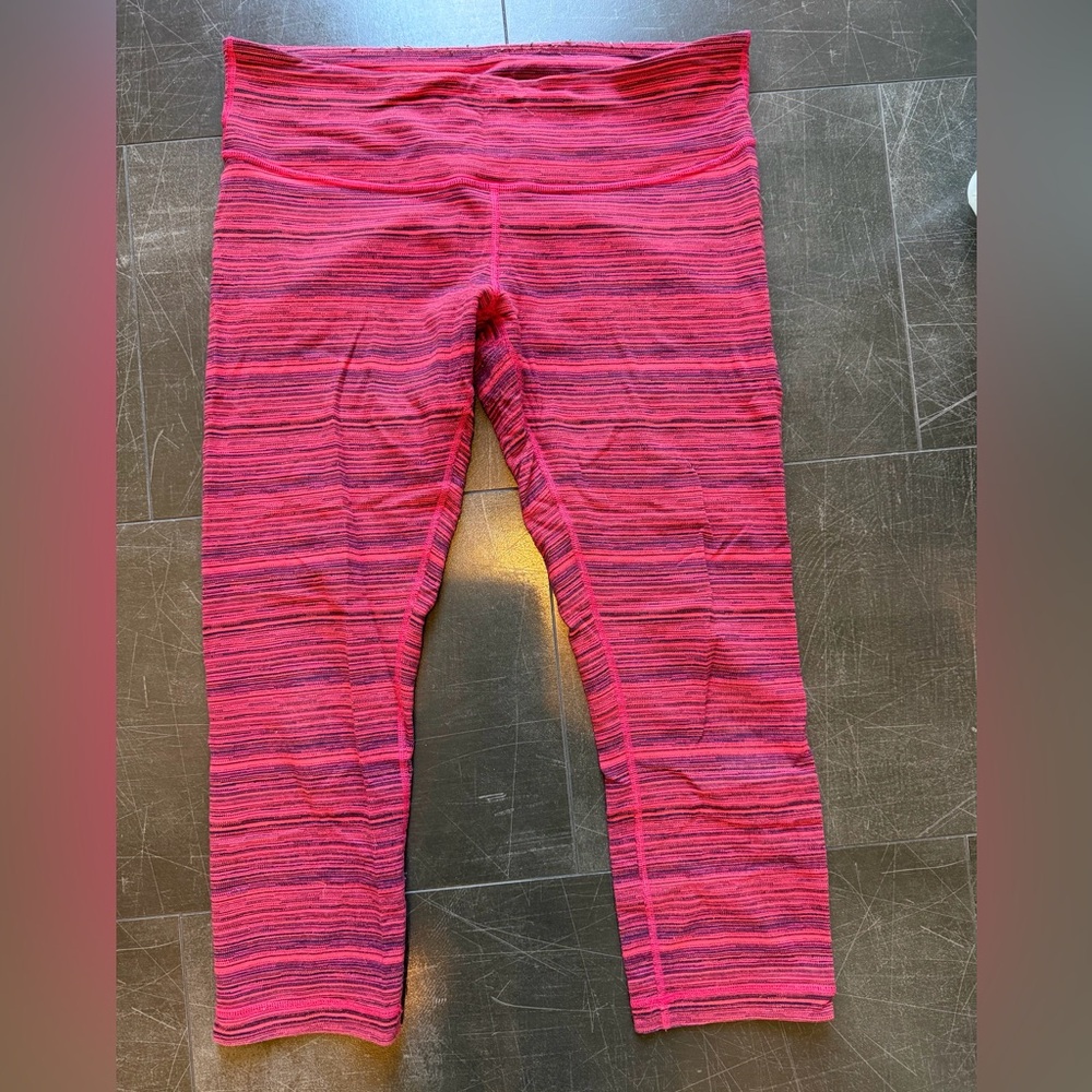 lululemon athletica Kids Pink and Purple Striped Leggings